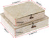 Hipiwe Set 2 of Flat Woven Wicker Storage Bins with Lid Natural Seagrass Basket Boxes Multipurpose Home Organizer Bins