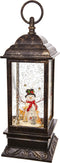 RAZ Imports 11" Snowman Lighted Water Lantern with Music