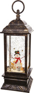 RAZ Imports 11" Snowman Lighted Water Lantern with Music
