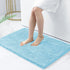 Smiry Luxury Chenille Bath Rug 36''x24'', Extra Soft Absorbent Shaggy Bathroom Mat, Machine Washable Sky Blue