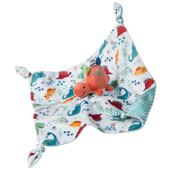 Mary Meyer Pebblesaurus Stuffed Animal Security Blanket, 13 x 13-Inches, Coral Dinosaur for Kids