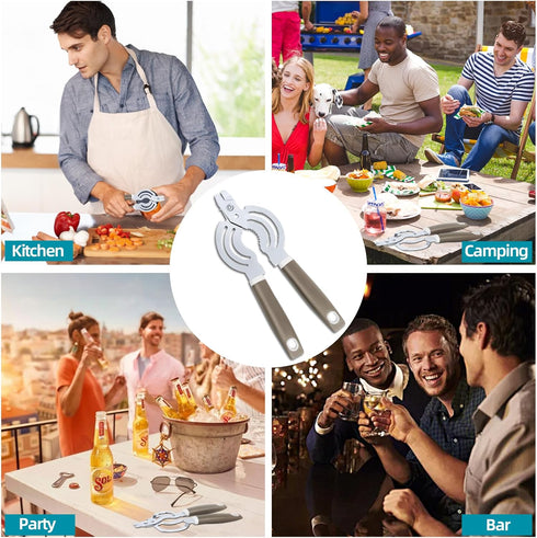 Multifunctional Jar Opener for Seniors, Stainless Steel Easy Twist Bottle Opener for Arthritis