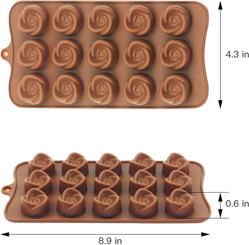 homEdge Truffle Mold Set of 4 Packs - Food Grade Non-Stick Silicone Jelly Chocolate Candy Ice Molds