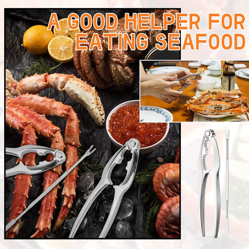 Set Set Restaurant(61 Zhehao Lobster Crackers and Picks Seafood Party Dinner Supplies Stainless Steel Crab Leg Tool