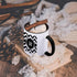 3dRose Black and White Chevron Monogram Initial R Mug, Two Tone Black, 11oz