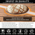 KITMAL Non Stick Reusable Silicone Baking Mat with Long Handles, Silicone Bread Sling Oval and Round, Orange