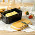 Countertop Ceramic Butter Dish with Lid,Large Butter Container with Airtight Cover for or refrigerator,Farmhouse Butter