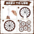 Outus 9 Pcs Wagon Wheel Decorations Paper Fans for Western Cowboy Themed Classroom Party Decor