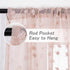 84 Inches 52" 2 MYSKY HOME Pom Pom Pink Sheer Curtains for Bedroom Girls Room Dusty Rose Curtains Long for Nursery Kids