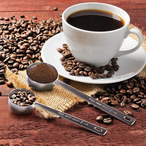 2-Piece Stainless Steel Tablespoon Measure Spoon, Long Handle Coffee Scoop (Silver, 15ml)