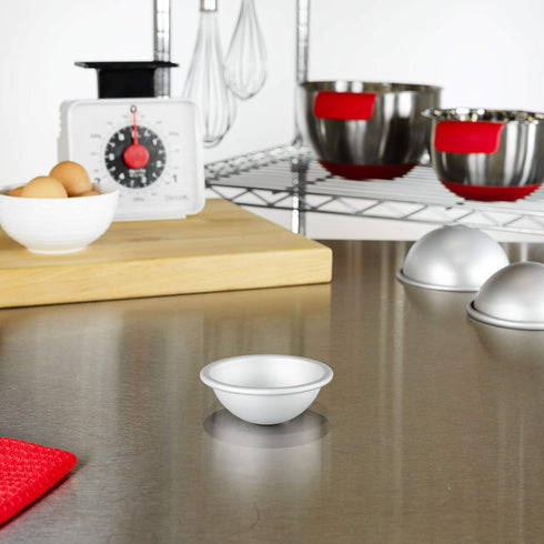 Fat Daddio's Cake Hemisphere Pan, 2.75 x 1.4 Inch, Silver