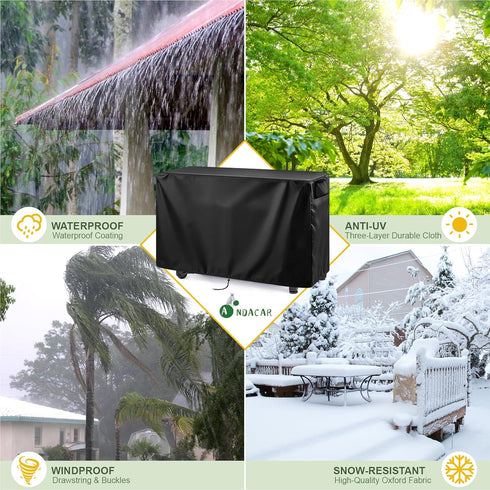 50inch 51"Lx22"Wx36"H Prep Table Cover for Keter Unity XL Portable Outdoor Table, BBQ Cart Cover Waterproof Tool Box