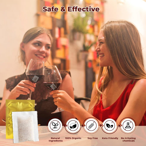 Wine Filters (24 Pack), Remove Sulfite Tannin and Histamines, Natural Ingredients for Wine Allergy Prevention