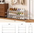 kiplant Closet, 3-Tier Closet Shoe Rack for Expandable Shoe Rack Metal Organizer, Heavy Duty Shoe Storage Shelf