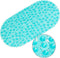 WELTRXE Pebbles Bath Mat Oval Non-Slip Bathtub Mat with Suction Cups, Drain