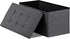 30Inches 660 lbs, ZenStyle Storage Ottoman Bench, Folding Footrest Padded Seat, Storage Chest Long Shoes Bench