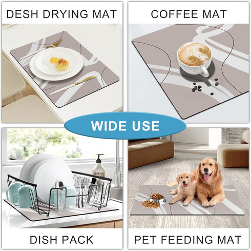 Mat,Counter Golener Bar Mat Spill Protector Absorbent Coffee Maker Spill Mat Under Espresso Maker rug,Heat Resistant