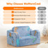 1-3, 2-in-1 MeMoreCool Glowing Dinosaur Kids Chair, Glow-in-the-Dark Kids Couch for Boys Ages Convertible Fold-Out Sofa