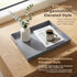 15.7 11.8 x1.6 Grey Decorative Tray, Rectangular Large Serving Tray with Handles, Plastic Coffee Table Tray