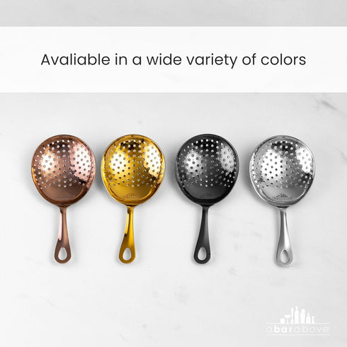 A Bar Above Gold Julep Strainer, Premium 304 Stainless Steel Cocktail Strainer, Bartender Mixing Tool for Home Bars