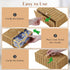 Wicker Hand Towel Box Cover Compatible with Disposable Paper Hand Towels, Wicker Paper Towel Holders, Hand Towel Holder