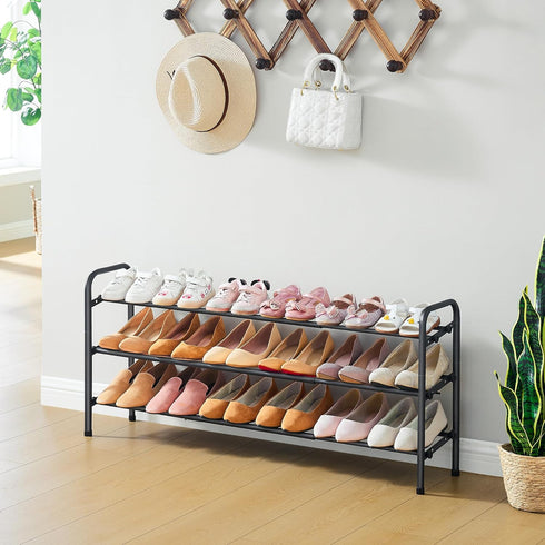 3 Closet, 28 42, Closet, 18 Gewudraw Tier Shoe Organizer, Shoe Rack for Metal Shelf Can Expandable to for Bedroom