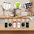 24 4 Oz 547 3 Churboro Spice Jars with Labels & Bamboo Lids - Glass Containers with Shaker Lids, Spice Labels