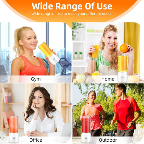 Portable Mini Blender, Personal Blender for Shakes and Smoothies, USB Rechargeable 15 OZ Mini Fruit Juice Mixer