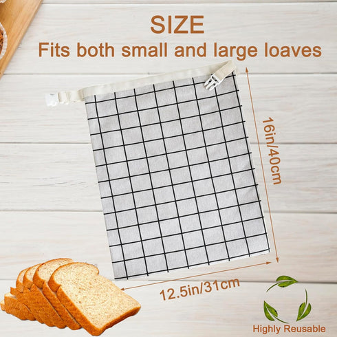 Set Beeswax Bread Bags for Homemade Bread and Bowl Cover Reusable Bread Baker Sourdough Bags