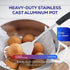 Universal Small Caldero, 4 Cups - 1.3 QT Stainless Aluminum Pot with Lid, Ideal for Rice and French Fries