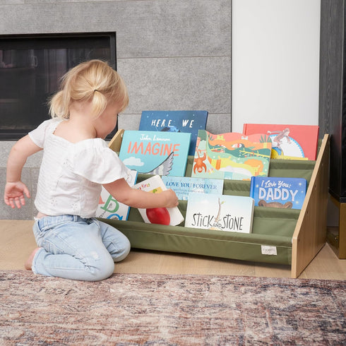 ZICOTO Decorative Wooden Bookshelf for Kids Rooms - Keeps Plenty of Books Neatly Organized & Within Reach for Toddlers