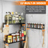 3 Pack, Bunoxea Spice Rack Wall Mounted Space-Saving Spice Organizer for Spice Jars and Seasonings,Screw or Adhesive