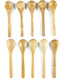 JapanBargain 3700 Matcha Scoop Small Bamboo Tea Spice Salt Sugar Spoons, 4 Inch, Pack of 10