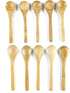 JapanBargain 3700 Matcha Scoop Small Bamboo Tea Spice Salt Sugar Spoons, 4 Inch, Pack of 10