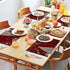 Naanle Winter Holiday Christmas Placemats Set of 4, Christmas Tree with Snowflake Heat-Resistant Washable Table Place