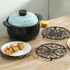 Heart Trivets - Set of 2, 8 Inch Round Black Heat-Resistant Metal Teapot Trivet for Kitchen and Dining