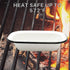 Tablecraft Enamelware Collection - Black Rim Solid White Enamel Rectangular Bread Baking Pan, Vintage Style