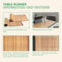 2 BambooMN Natural Slat Bamboo Table Runner with Fabric Border, Home Decor - Brown with Brown Border - Piece