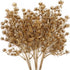Christmas Artificial Flowers, Golden Baby Breath Gypsophila Plastic Plant Fake Plants for Wedding and Home Decoration
