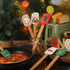 6 Pieces Christmas Silicone Spatula Set, Cute Style Pancake Spatula with Wooden Handle for Baking