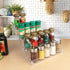 Spice Rack, No Tool Needed Self-derived Snap On Assembly Spice Shelf for Jars, Baking Supplies & Spice Bottles