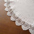 24 Inches Lace Elegant White Jacquard Round Doily Tablecloth Small Overlay Table Topper Dresser Scarf for Home Kitchen