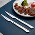Silver Steak Knife Set, 6 Piece Stainless Steel Kitchen Knife Set & Kitchen Utility Knives, 8.7-inch Silver Serrated Steak Knives, Dinner Knives, Sharp Knife with Ergonomic Handles by Seeshine