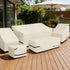 22L 22W 18H inch, Porch Shield Patio Ottoman Cover - Waterproof Outdoor Square Side Table Covers x x Beige