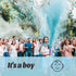 4 Pack 2 2 POPUPARTY Gender Reveal Confetti Powder Cannon | Pink & Blue - Confetti and Powder Poppers | Ideal for Baby