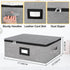 Coffee Mug Storage Box with Dividers - Durable China Storage Container for 12 Mugs, Stackable with Lid (Grey)