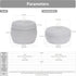 Sea Team Round Cotton Rope Storage Basket with Lid, Decorative Woven Bin for Snacks, Towels, Plants, Grey