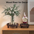 3 6/8/10" Counter Pcs Wood Plant Stand Indoor Outdoor, Round Wood Riser for Decor Wooden Stool Display Stand Flower Pot