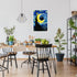 TYOHU Funny Starry Night Cat Canvas Wall Art, 24x36in Unframed Black Cat Poster Colorful Abstract Farmhouse Decor