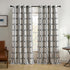Elrene Home Fashions Kaiden Geometric Room-Darkening Window Curtain, Single Panel 52" W x 95" L, Black